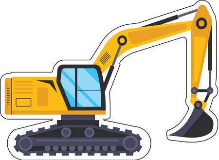 Sitemax 35.5 x 26.5mm Acrylic Magnet Profile Cut - Excavator